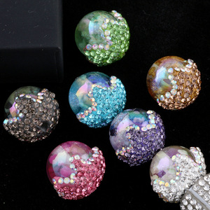 Nuove Perle Acriliche Focalizzanti Fantasia, Perle Distanziatrici 20mm Effetto Nuvola Bubblegum con Strass per Penne e Creazione di Gioielli, Ingrosso - Product Image 5
