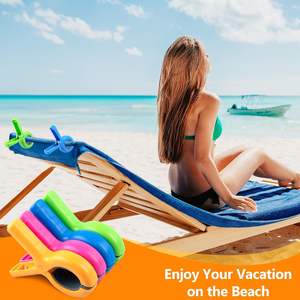 8 pinces à serviettes <span class=keywords><strong>de</strong></span> <span class=keywords><strong>plage</strong></span> pour chaises <span class=keywords><strong>de</strong></span> <span class=keywords><strong>plage</strong></span> porte-serviettes pour chaise <span class=keywords><strong>de</strong></span> <span class=keywords><strong>plage</strong></span> chaise <span class=keywords><strong>de</strong></span> piscine en croisière taille Jumbo épingles à linge robustes - Product Image 2
