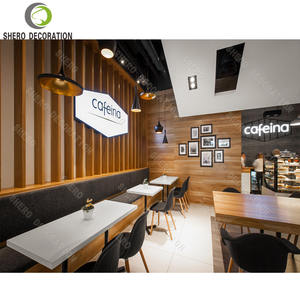 Idées de décoration modernes pour café, mobilier de café durable et personnalisé, comptoir de bar en bois pour la décoration de café - Product Image 5