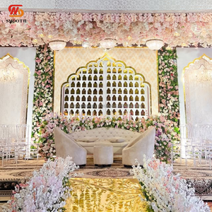 SMOOTH india Style Acrylic Pvc Sliver Acrylic <b>Backdrop</b> <b>stand</b> Wedding arch props - Product Image 1