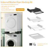 Fabrication directe, vente en gros, étagère coulissante universelle antidérapante, gain de place, pour lave-linge et sèche-linge