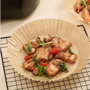 100 pièces papier de cuisson jetable carré rond antiadhésif résistant à la chaleur <span class=keywords><strong>pour</strong></span> outils de pâtisserie de friteuse à Air chaud - Product Image 4
