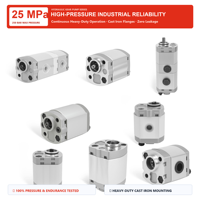 Pompe à engrenages hydraulique à corps en aluminium 200-250 bars 6000 tr/min Garantie 1 an Série JinDing CBK pour tracteur de jardin