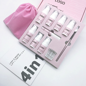 Juego de levantamiento de pestañas profesional de marca privada, lociones, kit de levantamiento de pestañas vegano, tinte Permanente de Pestañas, kit de laminación de cejas 4 en 1 - Product Image 2