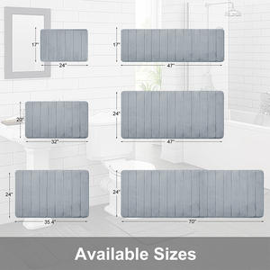 (Chakme) Alfombra de área suave Servicio de logotipo Baño Ducha Antideslizante Base de PVC Baño de espuma viscoelástica Mate - Product Image 6