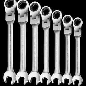 Clé à cliquet universelle réglable de 6 à 32 mm, 72 dents, outil de réparation automobile rapide et sans effort avec finition chromée miroir - Product Image 4