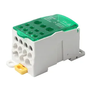 UKK 80/125/160/250/400/500A ไฟฟ้า Universal Unipolar เฟสเดียว DIN Rail การจ่ายไฟกล่องแยกเทอร์มินัลบล็อก