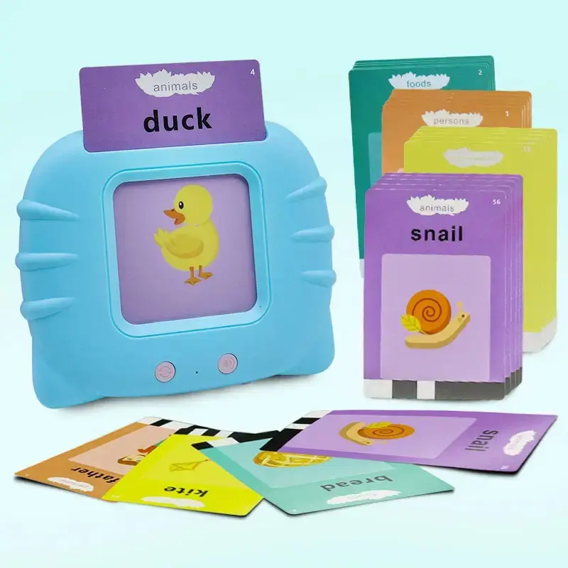 Multi-langues Anglais/Français/Arabe 112 Cartes 224 Mots Machines d'apprentissage Educatives Cartes Flash parlantes Jouets d'apprentissage