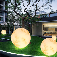 Extérieur Étanche Boule Ronde Lampadaire Lune Lampe Atmosphérique Planète Lumière Paysage Jardin Décoration Lampadaire