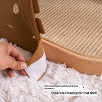 Grand lit-griffoir pour chat en jute, en forme de pantoufle, durable, protection de canapé, pour aiguiser les griffes, fournitures pour animaux de compagnie