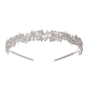 اكسسوارات الشعر المصنوعة يدويا للعروس عصابة رأس للنساء عرس عقال الزفاف - Product Image 6