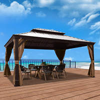 Pergola manuelle en aluminium avec toit rétractable, sur mesure, imperméable, pour extérieur, 3x3, 4x4, 5x5, 7.5x4 m