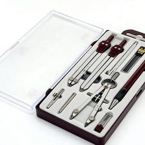 Ensemble de compas de géométrie professionnel durable de 9 pièces de qualité supérieure avec compas métalliques de précision pour l'école et les étudiants - Product Image 4