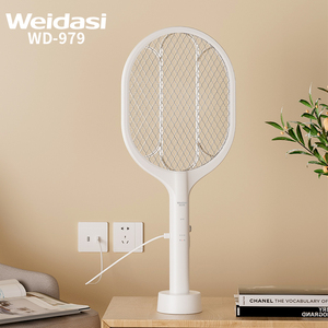 Weidasi Nouvelle Raquette <span class=keywords><strong>Anti</strong></span>-<span class=keywords><strong>Moustiques</strong></span> Électrique USB 2-en-1 Auto-Rechargeable, Tue-<span class=keywords><strong>Moustiques</strong></span> et Piège à Insectes pour Usage Agricole - Product Image 2