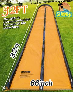 Tobogán Acuático Doble de 32 Pies con Aspersor y Almohadilla de Impacto para Niños, Diversión al Aire Libre en Verano - Product Image 2