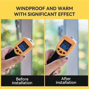 Film jendela Musim Dingin, Film isolasi transparan tahan angin merekat sendiri Anti dingin - Product Image 3