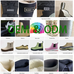 Bottes Wellington en caoutchouc naturel résistantes à l'usure, antidérapantes, imperméables, pour femmes, nouveau <span class=keywords><strong>style</strong></span>, logo personnalisé - Product Image 5