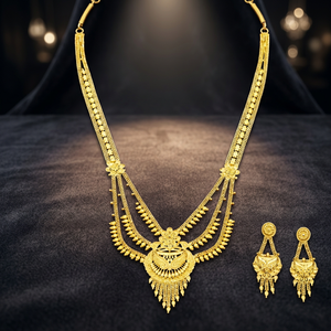 Wholesale 14K18K24K Micron Gold Filled Dubai Style <b>Bridal</b> Rani Haar Necklaces Traditional Design Jewelry Set Fashion Jewelry Set - Product Image 6