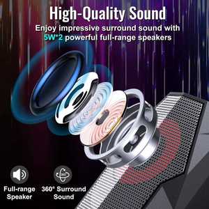 Surround Sound Multimedia 2.0 Channel Speaker <b>Gaming</b> RGB Speaker <b>for</b> <b>PC</b> Computer Laptop - Product Image 5