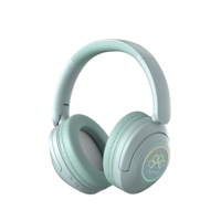Casque sans fil supra-auriculaire, couleurs macaron personnalisées, boîte d'emballage avec logo, casque de jeu, son stéréo, casque confortable à porter