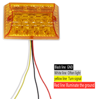 Nouvelles lumières latérales de camion rectangulaires à LED rouges modèle 6001 pour rénovation/mise à niveau
