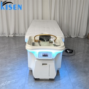 Kisen <b>Portable</b> Shampoo <b>Bed</b> with Two Tanks Water Heater Water Ring for Home Use Zen Flow Design Easy to Clean and Compact - Product Image 3