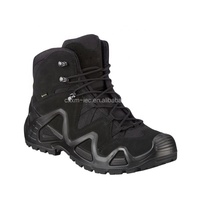 Botas Tácticas de Tobillo para Hombre, de Cuero y Tela Oxford, Impermeables, para Selva y Desierto, para Senderismo y Caza, OEM ODM Personalizadas, ISO CE