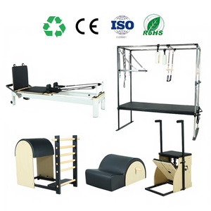 Set de <span class=keywords><strong>Pilates</strong></span> Ajustable de Cinco Piezas: Cama de Entrenamiento de Madera Sólida para Yoga y Core Training, Corrector y Silla Estable para Entrenamiento Personal en Casa - Product Image 1