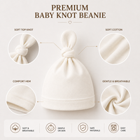 Gorros para Bebé 100% Algodón, Suaves y Transpirables, Gorros para Niños OEM ODM Unisex, Gorros Infantiles para Primavera y Otoño de Color Sólido