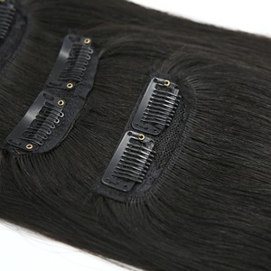 Extensions de cheveux humains Remy 100% naturels à clipser, invisibles, bruns, lisses et ondulés, vente en gros - Product Image 4