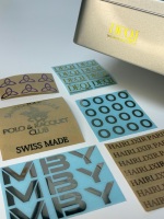 Autocollants DTF personnalisés, logo 3D en nickel électroformé UV, transfert en relief, autocollants adhésifs en métal