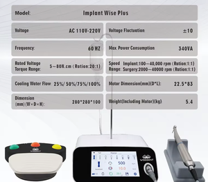 Motor Eléctrico Quirúrgico <span class=keywords><strong>Dental</strong></span> Wisedent con Luz LED, Juego Completo con Pieza de Mano, Pedal y Sistema de Irrigación por Agua - Product Image 5