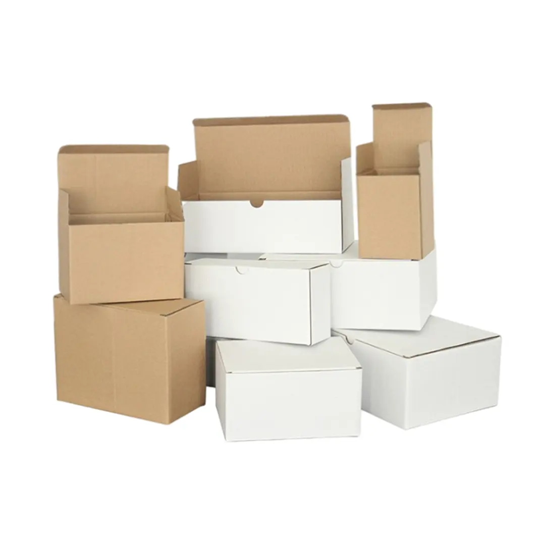 Umwelt freundliche benutzer definierte Logo gedruckt braun und weiß Kraft Mailer Box, Wellpappe Verpackung Karton Versand karton Karton für Kleidung