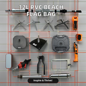 Sac à eau lourd en PVC imperméable et durable 50 CM grand volume drapeau de plage sac à eau Base croisée - Product Image 5