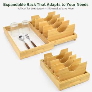 Séchoir à vaisselle <span class=keywords><strong>en</strong></span> <span class=keywords><strong>bambou</strong></span> avec coussin <span class=keywords><strong>en</strong></span> terre de diatomées, tapis de séchage ultra absorbant à séchage instantané pour tasses à vaisselle - Product Image 2