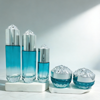 Ensemble de flacons et pots en verre de luxe personnalisés OEM pour soins de la peau, sérum, crème, lotion, tonique, mascara, 30 ml, 50 ml, 15 g, étiquette privée, gravure cosmétique