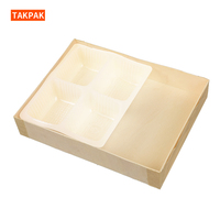 Emballage alimentaire jetable en bois naturel compostable et écologique, boîte à bento pour emporter, boîte à lunch biodégradable