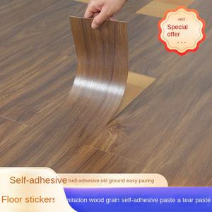 Pegatinas de <span class=keywords><strong>suelo</strong></span> de grano de <span class=keywords><strong>madera</strong></span> de imitación de 1,5mm, impermeables, ignífugas, de cuero de PVC, sin pegamento, clic para renovación del hogar - Product Image 3