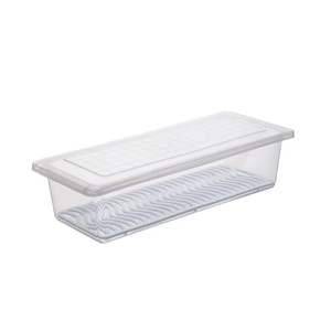Boîte de conservation alimentaire rectangulaire transparente avec couvercle à clip, conçue pour le congélateur et le réfrigérateur - Product Image 4