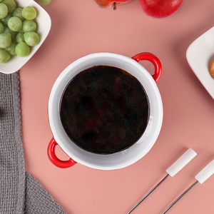 الأحمر أصيص نباتات من السيراميك فوندو الموقد الجبن مجموعة شوكولاتة الفوندو للمأكولات البحرية شريحة لحم الدواجن - Product Image 3