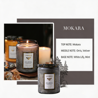 Bougie parfumée artisanale en verre gaufré de luxe, bougie en cire de soja, aromathérapie, logo personnalisé, mariage, Noël, décoration de la maison, chambre à coucher