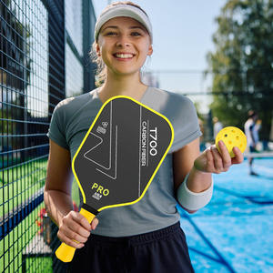 Raquette de pickleball en fibre de carbone T700 Pro rose, équipement d'entraînement - Product Image 3