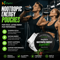 Nouvelles Sachets Énergétiques Sans Sucre à la Caféine Naturelle pour Adultes, Saveur Personnalisée avec Alpha GPC, Sachets Nootropiques pour la Performance