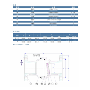 Công nghiệp lớp uPVC <span class=keywords><strong>3</strong></span> inch 4 inch loại mặt bích Flap kiểm tra Van hướng dẫn sử dụng điện PVC nhựa không trở lại van cho nước - Product Image 6