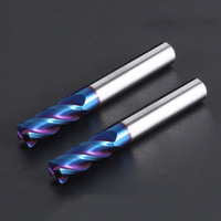 Outils de fraisage CNC en carbure, personnalisation, haute précision, HRC63, 4 flûtes, bout rond, bout en forme de nez de bœuf, fraise en acier au tungstène
