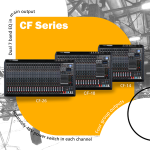 CHORDIO CF-14 Pro Audio Sound Equipment Console de mixage pure 14 canaux Contrôleur DJ Système PA pour spectacles sur scène en extérieur - Product Image 4