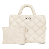 BSCI tas casing pembawa Tablet nilon lembut tahan lama kasual tahan guncangan kustom pabrik tas Laptop Puffer lengan Laptop