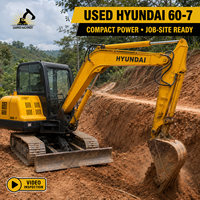 Excavatrice Hyundai 60-7 d'occasion, 5,9 tonnes, compacte, sur chenilles, moteur modèle 2023, pompe hydraulique à vendre