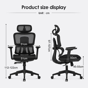 Silla de Oficina Giratoria con Ruedas de Alta Calidad, Venta Directa de Fábrica, Silla Ergonómica para Computadora, Muebles de Oficina - Product Image 6