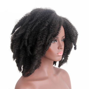 <span class=keywords><strong>Parrucca</strong></span> capelli intrecciati Kanikalong nero europeo e americano <span class=keywords><strong>Afro</strong></span> africano mercato caldo di vendita delle donne <span class=keywords><strong>parrucca</strong></span> riccia - Product Image 3